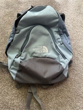The North Face Two-Tone Light Blue and Gray Daypack
